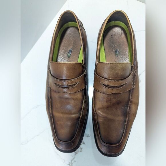 Florsheim Men\'s  Moc Toe Penny Loafer oxford leather brown dress shoes sz 10.5M main image 7